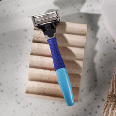 Harry's foaming shave gel creating rich lather for a comfortable shave