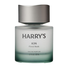 Harry's Kin bottle front view, showcasing a refined floral musk scent for daily wear.