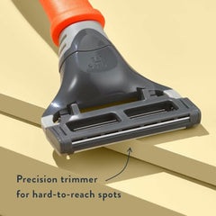 Lubricating strip provides a smooth glide during shave with Harry's.