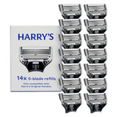 Harry's Original 14-count razor blade refills box for organized, ready-to-shave convenience