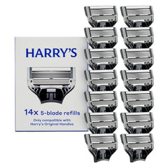 Harry's Original 14-count razor blade refills box for organized, ready-to-shave convenience