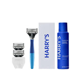 Harry's Original Shaving Kit razor handle with ergonomic, non-slip grip for precise control.