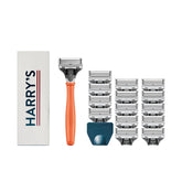 Harry's Truman razor handle with ergonomic grip for precise shaving control.