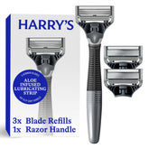 Harry's Original Truman handle close-up showing a textured grip for precise control.
