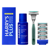 Harry's Plus Moss metal handle with a comfortable, grippy feel for precise control.
