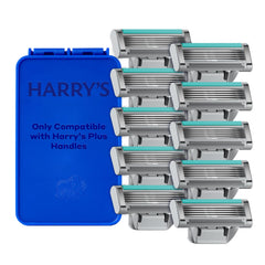Harry's Plus ten-cartridge refill set for extended shaving sessions