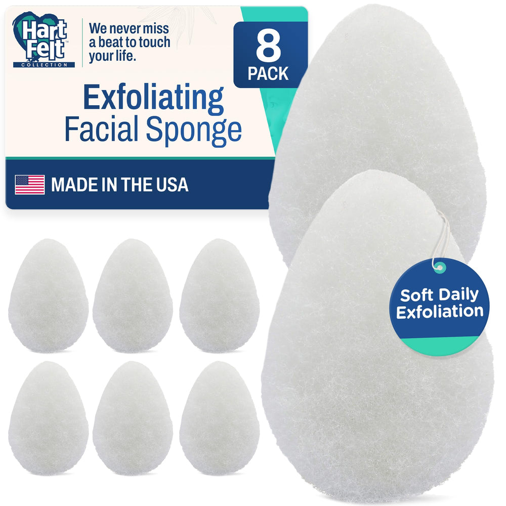 HartFelt esponja facial en forma de gota para limpiar y exfoliar suavemente