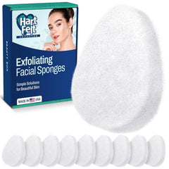 HartFelt esponja exfoliante facial desmaquillante para limpieza profunda y piel suave.