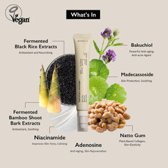 HARUHARU Wonder Black Rice Bakuchiol Eye Cream texture closeup shows creamy hydration for delicate eye skin