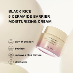 Close-up of HARUHARU Wonder Black Rice cream texture for smooth application.