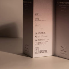 HARUHARU Wonder Black Rice Hyaluronic Toner on minimalist vanity supports refreshed skin after cleansing.