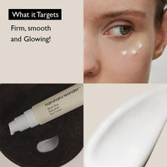HARUHARU Wonder Eye Cream applied under-eye demonstrates smoothing and refreshing feel