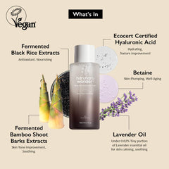 HARUHARU Wonder Toner con etiqueta vegana y libre de crueldad para cuidado diario.