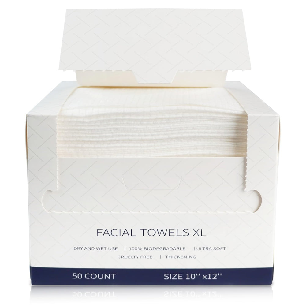 Harvanco face towels 50-count pack, portable and travel-ready for on-the-go skincare.