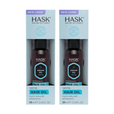 HASK Aceite reparador de argán con pompa para brillo y reparación del cabello.