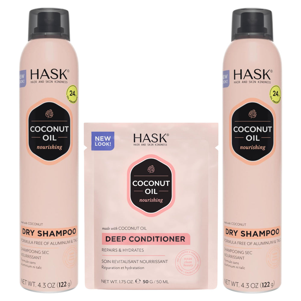 Kit de HASK champu seco duo 4.3oz: refresca raíces y aporta cuerpo.