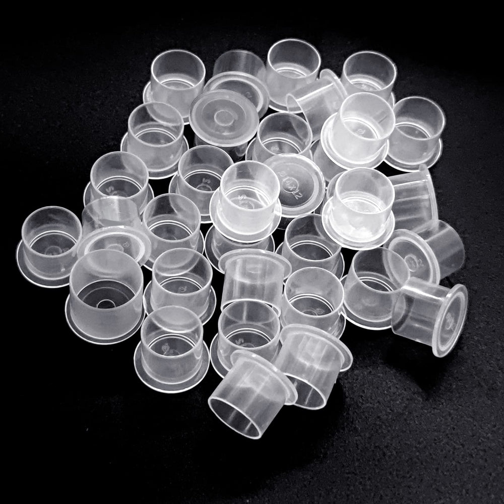 Hatonsen tazas tinta tatuaje 17mm grandes con base para evitar derrames.