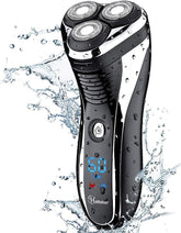 Hatteker electric shaver rotary head in close-contact position for a smooth shave