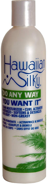 Hawaiian Silky Do Anyway You Want It activator bottle pour for defined curls and shine.