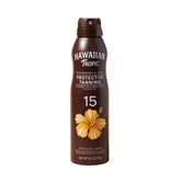 Hawaiian Tropic Aceite seco atomizador SPF 15 para hidratación rápida.
