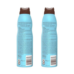 Hawaiian Tropic spray nozzle angled for quick, even coverage.