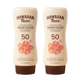 Hawaiian Tropic Sheer Touch Ultra Radiance en botella con protección SPF 50 para piel luminosa