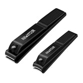 HAWATOUR nail clippers set with tin case for precise cutting and organized storage.