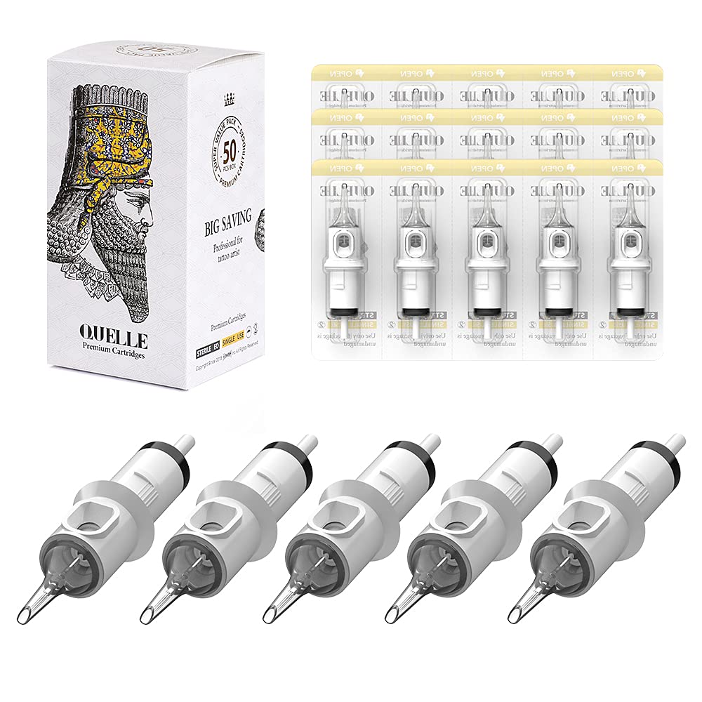 HAWINK cartuchos para tatuaje con mezcla de 50 piezas, vistas generales para trazos variados.