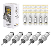 HAWINK cartuchos para tatuaje con mezcla de 50 piezas, vistas generales para trazos variados.