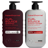 Hawthorne Curl Bounce shampoo bottle with sulfate-free formula that hydrates curls.