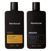 Hawthorne Ultra Nourishing Shampoo bottle promotes sulfate-free hydration for curly hair.