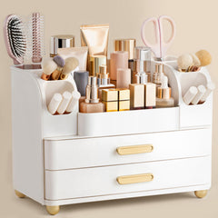 HBlife makeup organizer top compartment keeps essentials within easy reach