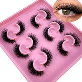 HBZGTLAD fluffy false eyelashes closeup reveals 3D faux mink texture for voluminous eyes.