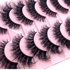 HBZGTLAD 3D mink-look lashes with fluffy wispy style for natural enhancement.