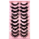 HBZGTLAD Soft Mink Eyelashes with 3D curl and winged ends for natural lift