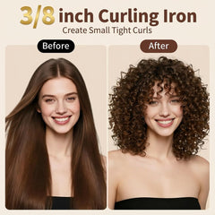 HCAH nano-ceramic tourmaline barrel for even heat and frizz-free shine.