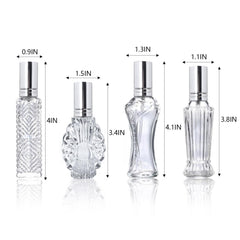 Clear glass finish shows fragrance color at a glance for quick ID.