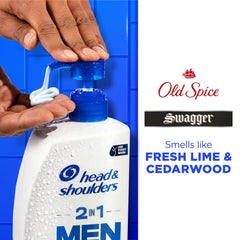Head & Shoulders Swagger scent label highlights the lime and cedarwood fragrance