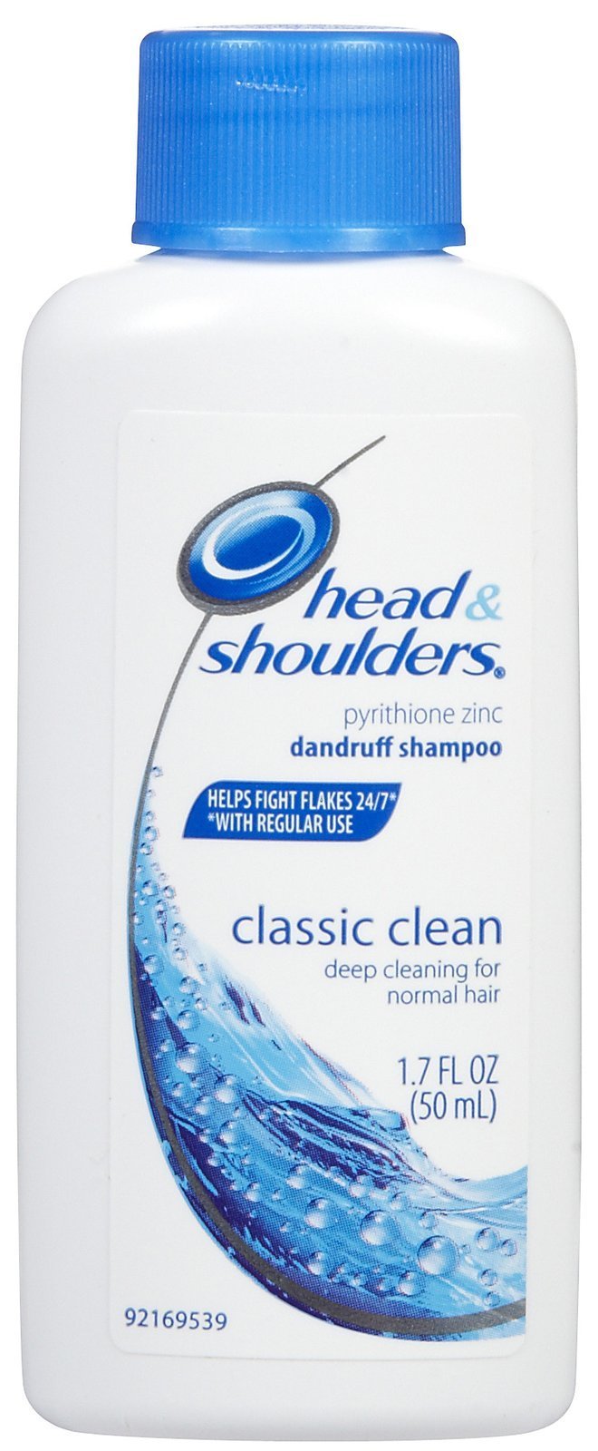 Head & Shoulders Classic Clean bottle close-up, ideal for on-the-go freshness.