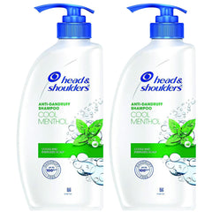 Head & Shoulders Cool Menthol shampoo pump bottle front view, refreshing scalp cleanse
