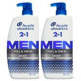 Head & Shoulders Full & Thick 2in1 bottle ready for shower routine with full-looking hair