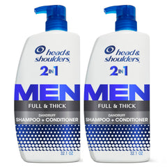 Head & Shoulders Full & Thick 2in1 bottle ready for shower routine with full-looking hair