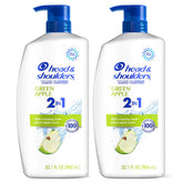 Head & Shoulders Green Apple 2-in-1 bottle shows rich lather for daily use.