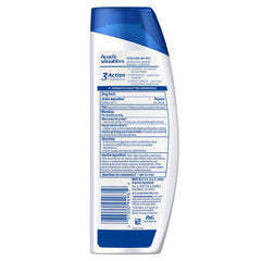 Head & Shoulders Itchy Scalp Care label close-up highlighting eucalyptus and 2-in-1 formula.