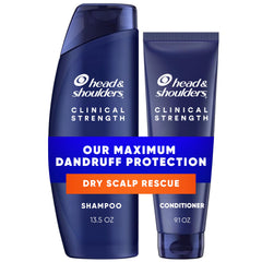 Head & Shoulders shampoo frasco visto de frente, rescate para cuero cabelludo seco