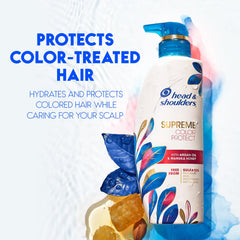 Head & Shoulders Supreme Color Protect acondicionador, botella y suavizado para cabello teñido.