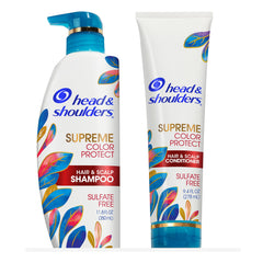 Head & Shoulders Supreme Color Protect champú, botella elegante para color y control del cuero cabelludo.