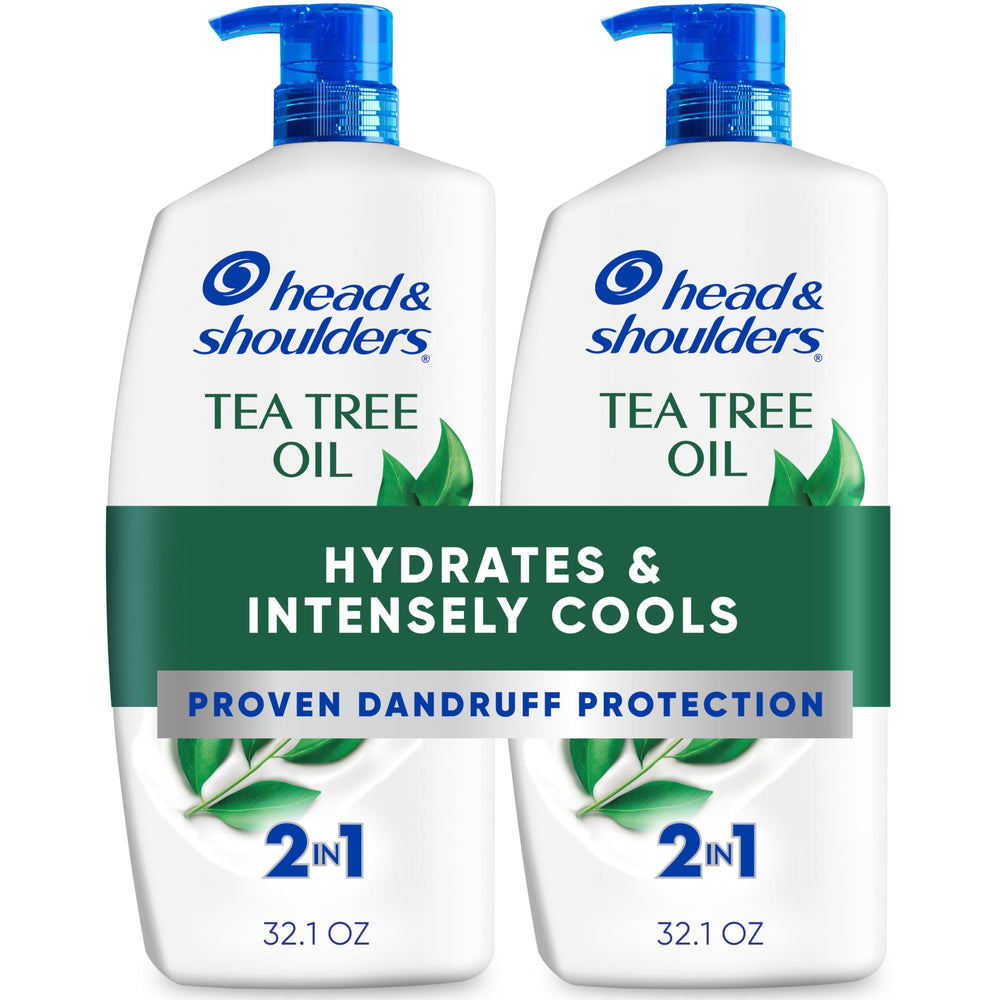 Head & Shoulders Tea Tree Oil 2in1 twin pack front view for refreshing scalp