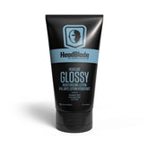 HeadBlade HeadLube Glossy bottle front shows compact scalp moisturizer for shine