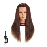 Headwinn Traininghead 20-22 inch brown human hair head for salon practice and styling.